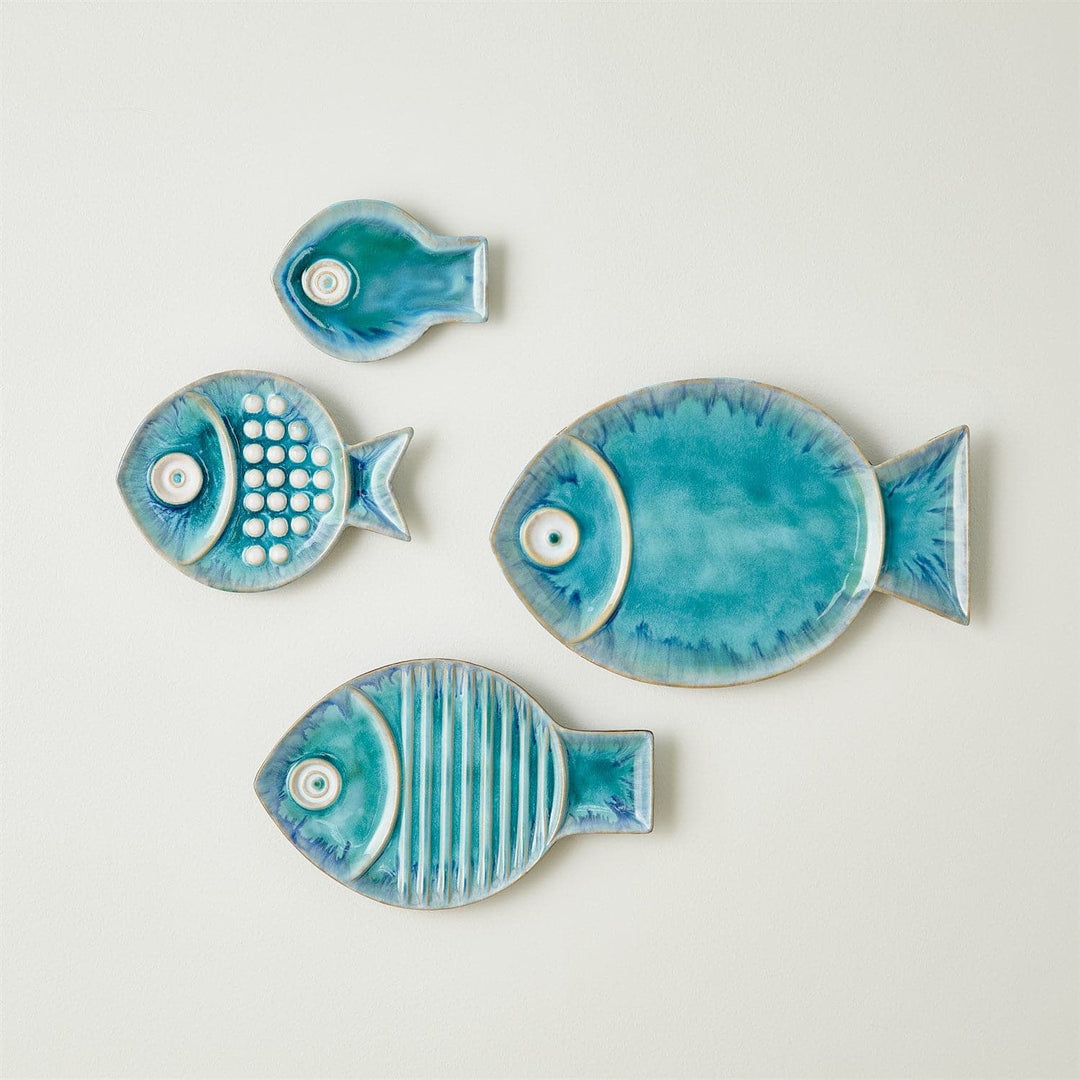 Blue Fish Plate-Global Views-GVSA-8.80731-Decorative ObjectsXS-1-France and Son