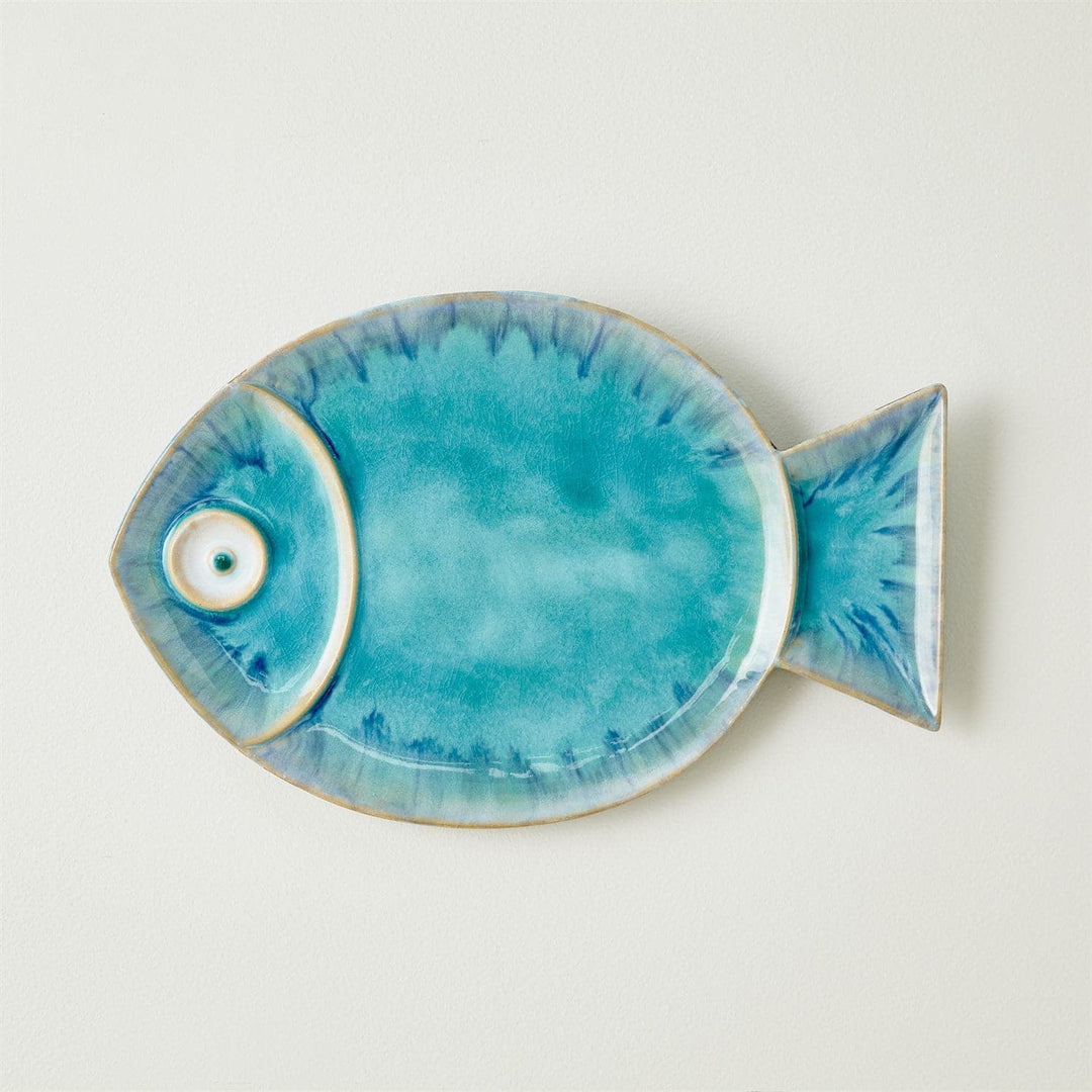Blue Fish Plate-Global Views-GVSA-8.80734-Decorative ObjectsL-5-France and Son