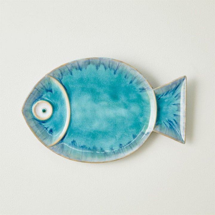 Blue Fish Plate-Global Views-GVSA-8.80734-Decorative ObjectsL-5-France and Son