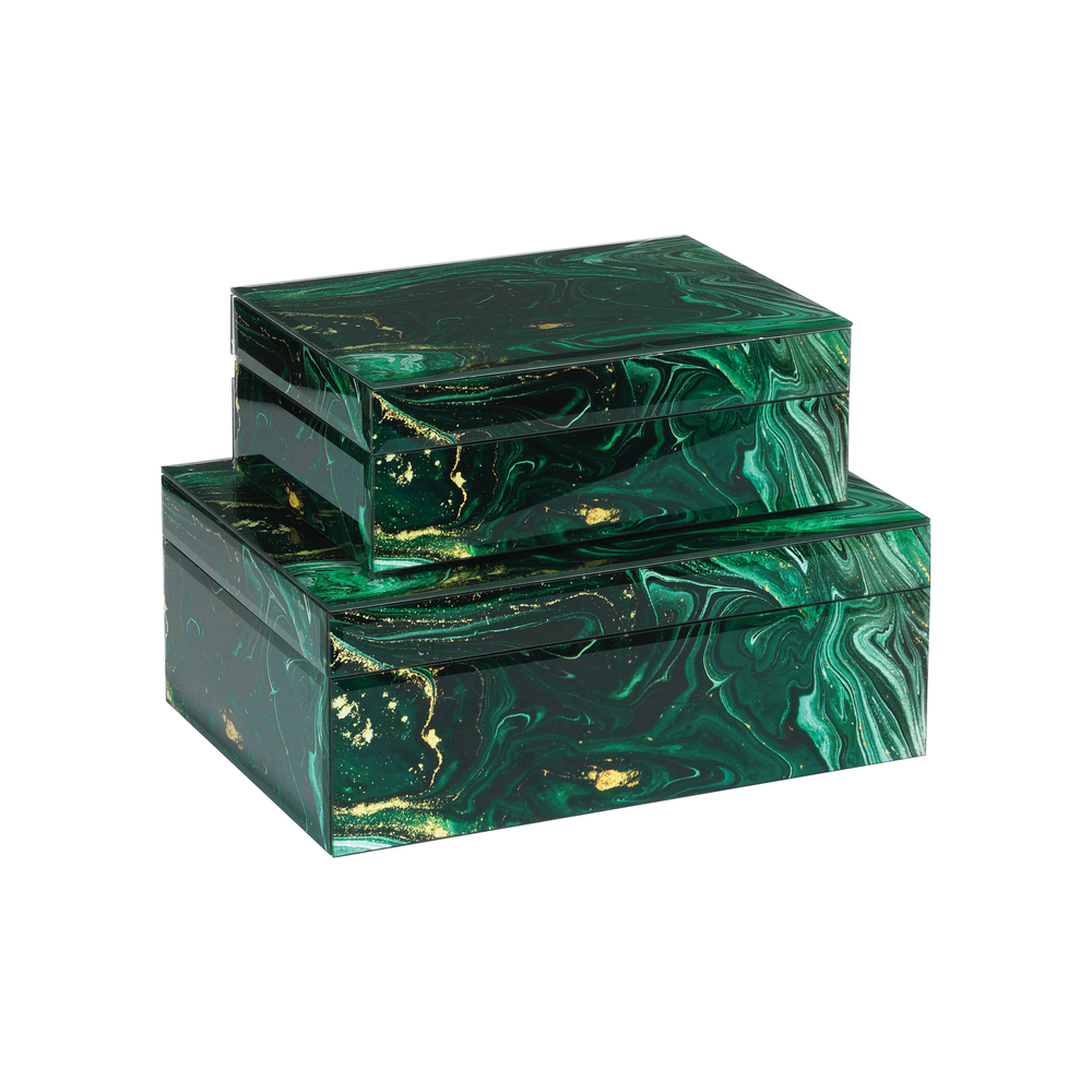 Boxes Interstellar Green Box Set of 2