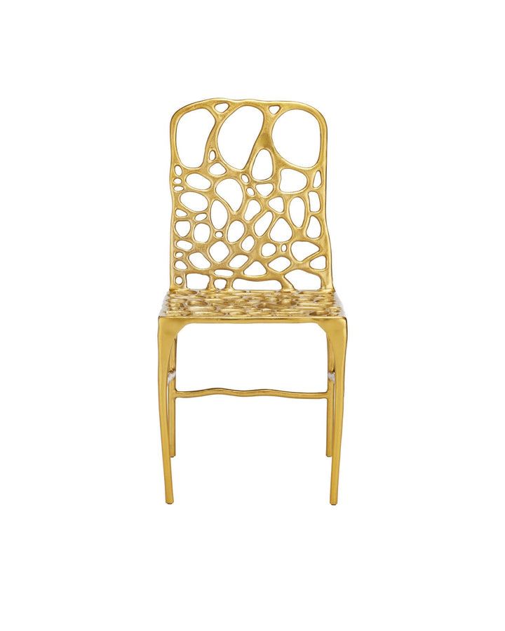 Dining Chairs Honeycomb Gold Side Chair
