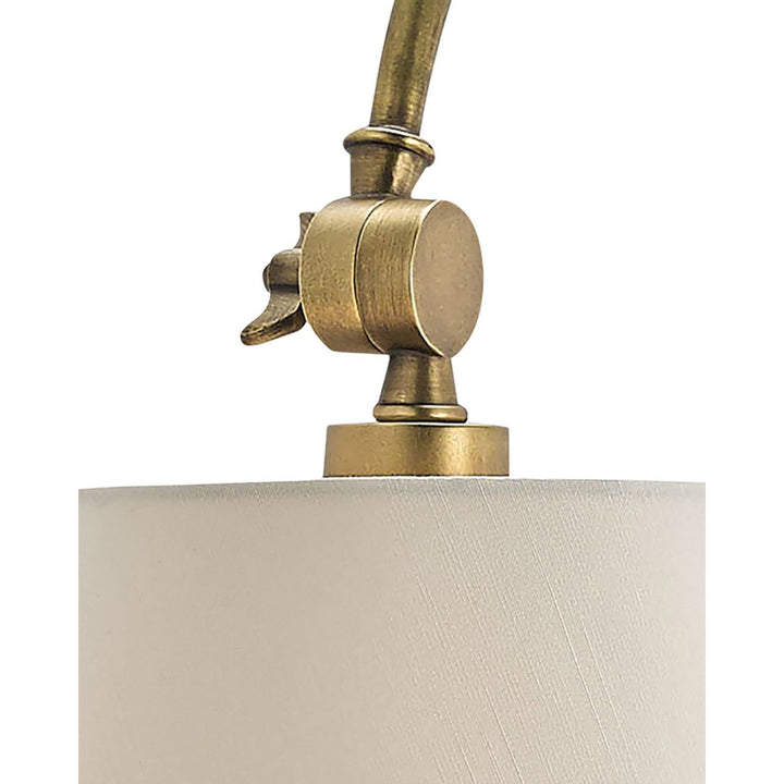 Ashby Brass Swing-Arm Wall Sconce, White Shade