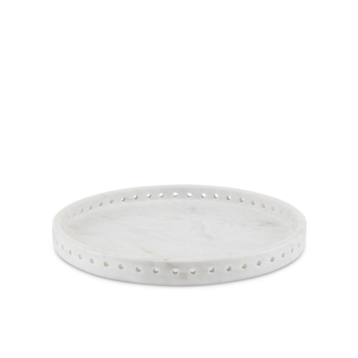 Freya Large White Marble Tray