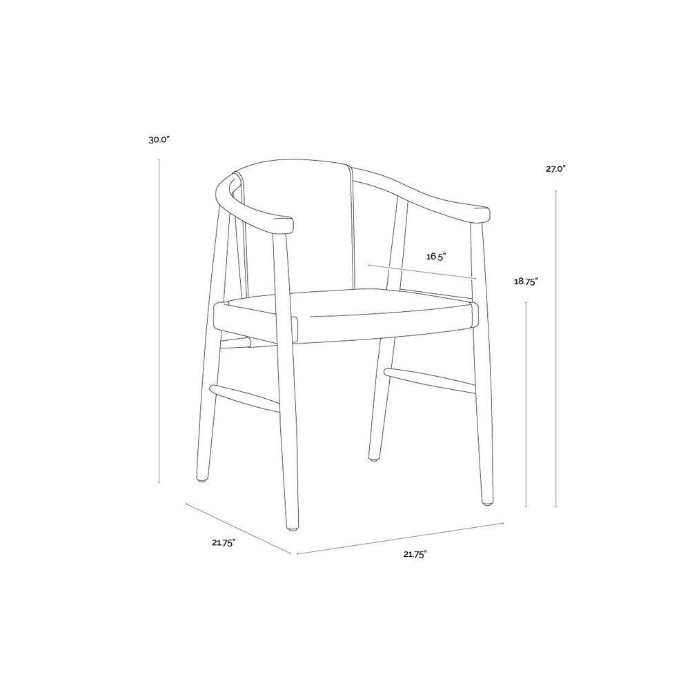 Aran Dining Armchair - Onyx Leather