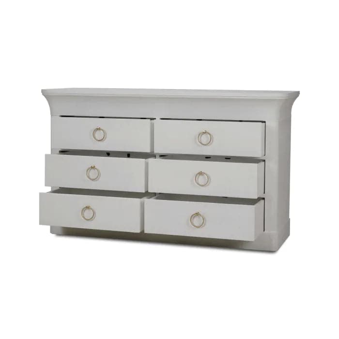 Claremont Large Linen Wrapped Dresser-Bramble-BRAM-76632FDOW-Dressers5 Drawer-9-France and Son