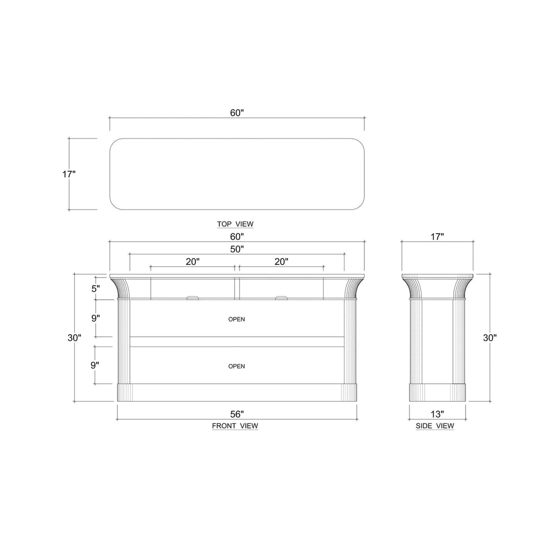 Sandhurst Console-Bramble-BRAM-76665FRW-Console Tables-5-France and Son