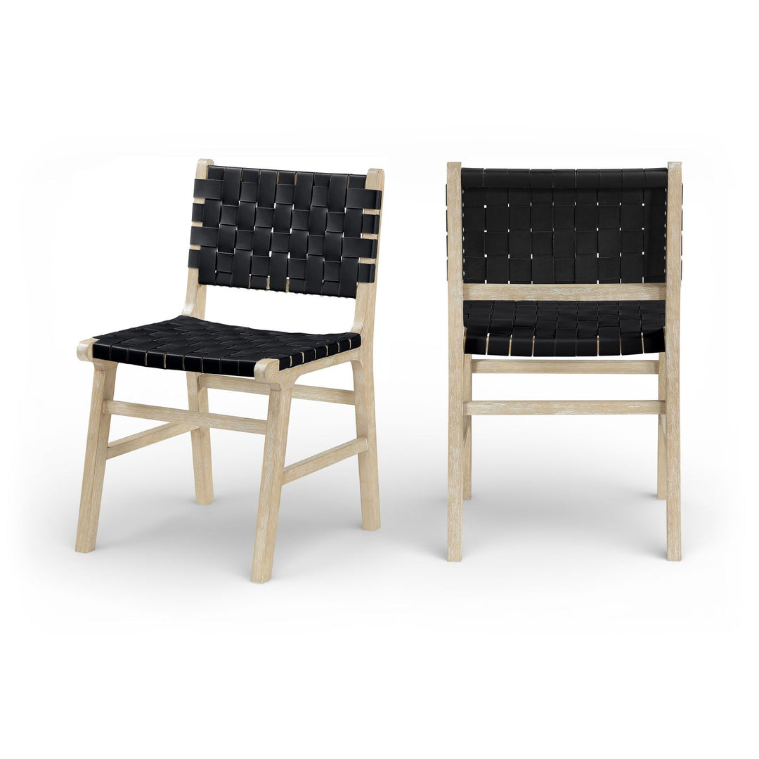 Entwine Black Vegan Leather Upholstered Dining Chair