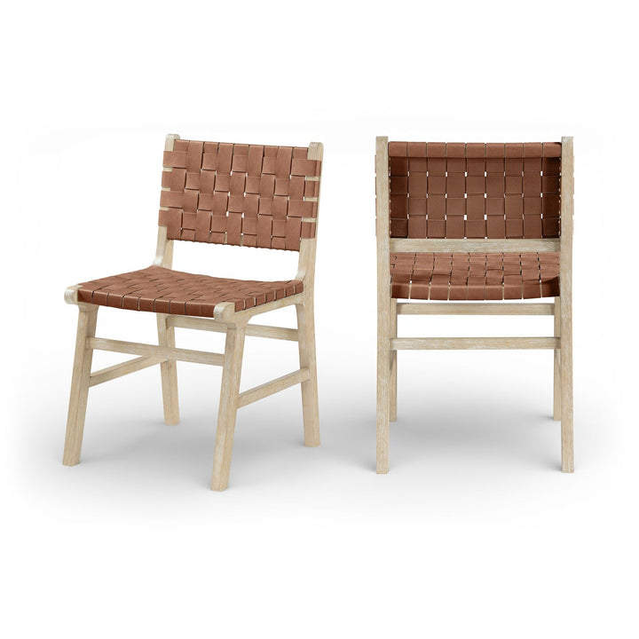 Entwine Brown Vegan Leather Upholstered Dining Chair