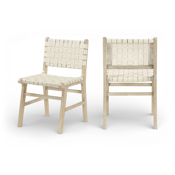 Entwine Cream Vegan Leather Upholstered Dining Chair