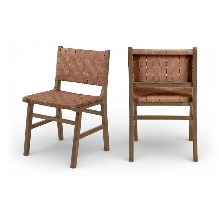 Entwine Brown Vegan Leather Upholstered Dining Chair