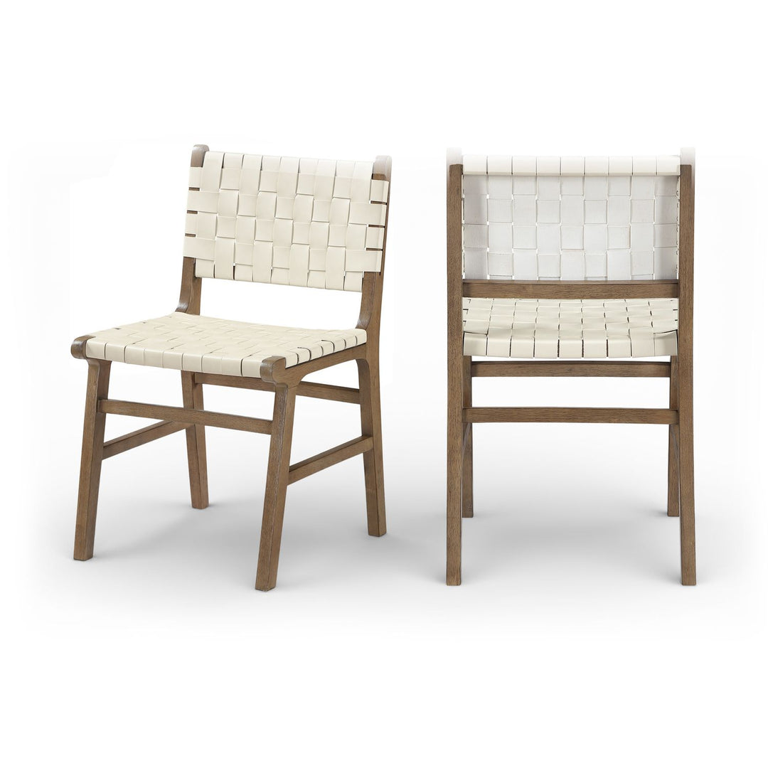 Entwine Cream Vegan Leather Upholstered Dining Chair