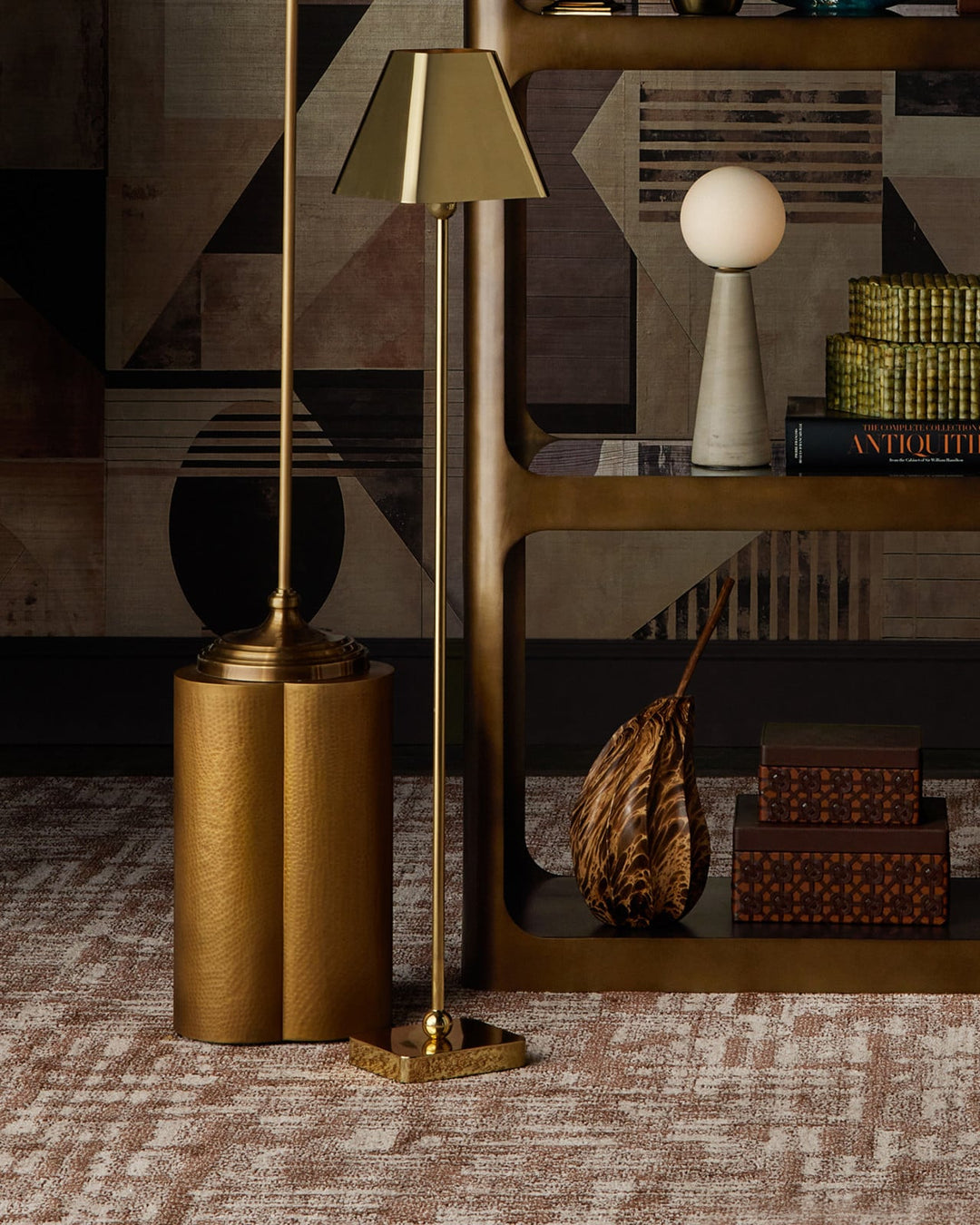 Side Tables Trebol Brass Accent Table