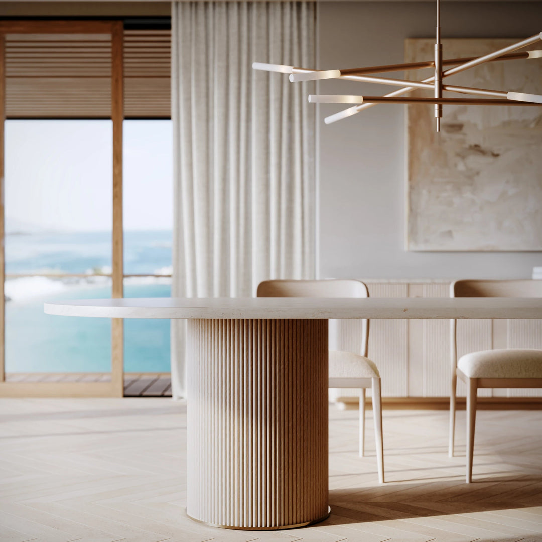 Rhythm Oval Stone Top Dining Tbl - image 6
