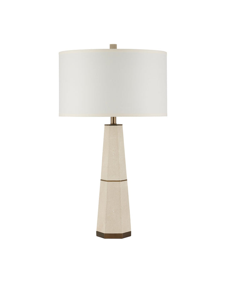 Table Lamps Galuchat Ivory Tapered Table Lamp