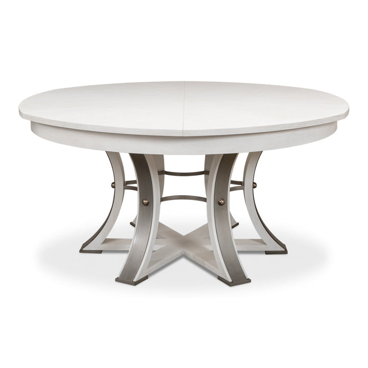 Tower Jupe Extension Dining Table-SARREID-SARREID-78-154-5-Dining TablesLarge-Working White-44-France and Son