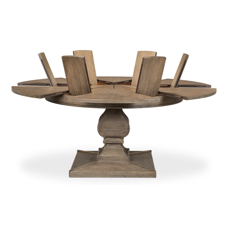 Kelso Equestrian Jupe Dining Table-SARREID-SARREID-78-200-Dining Tables-2-France and Son