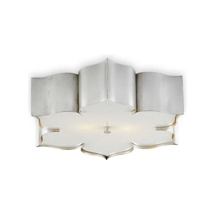 Grand Lotus Silver Flush Mount