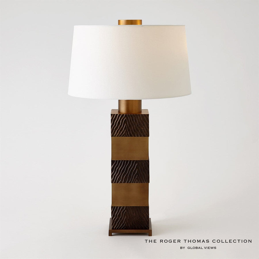 Stack Lamp - Brass/Bronze-Global Views-GVSA-RT9.90048-Table Lamps-1-France and Son