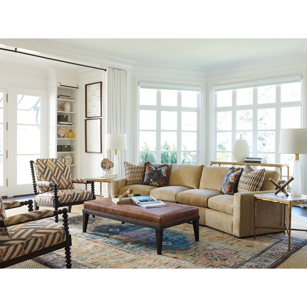 Menlo Park Metal End Table With Stone Top - Montecito