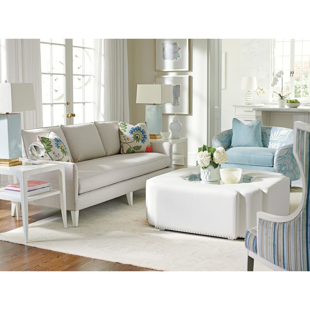 Coffee Tables Clarendon Upholstered Cocktail Table - Alabaster