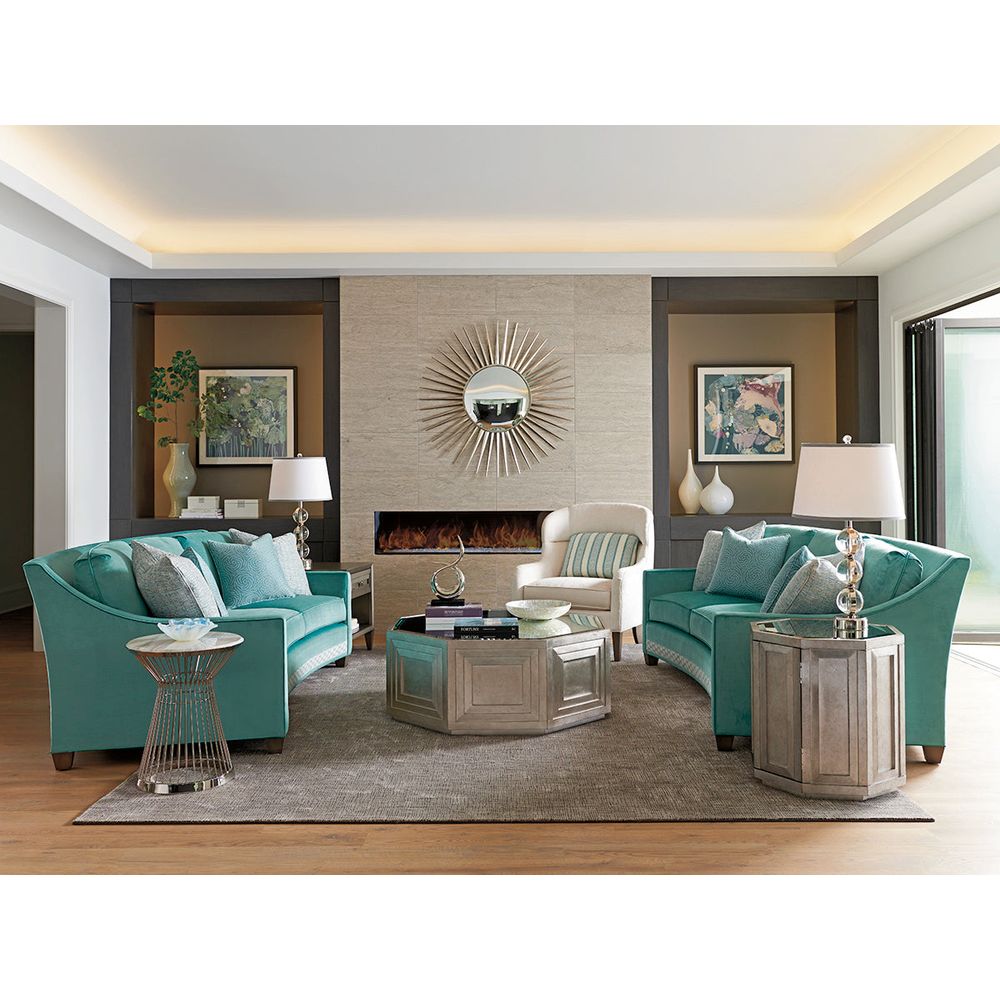 Coffee Tables Rochelle Octagonal Cocktail Table - Silver Leaf