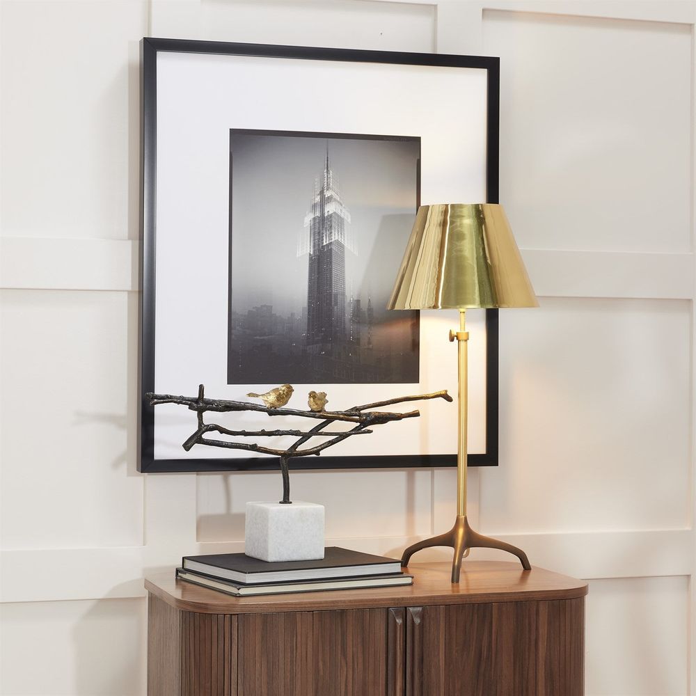 Nesting Birds Sculpture-Gold Leaf