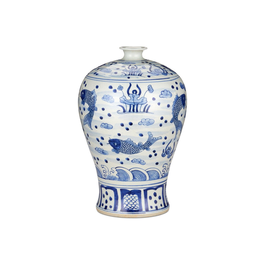 South Sea Blue & White Meiping Medium Jar