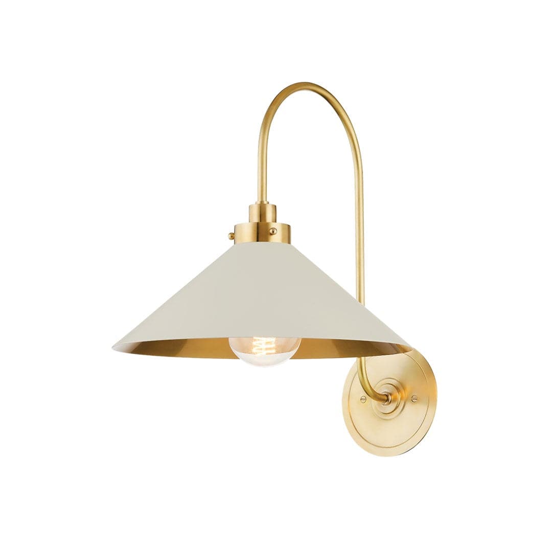 Clivedon Sconce-Hudson Valley-HVL-MDS1400-AGB/OW-Wall LightingOff-White-2-France and Son