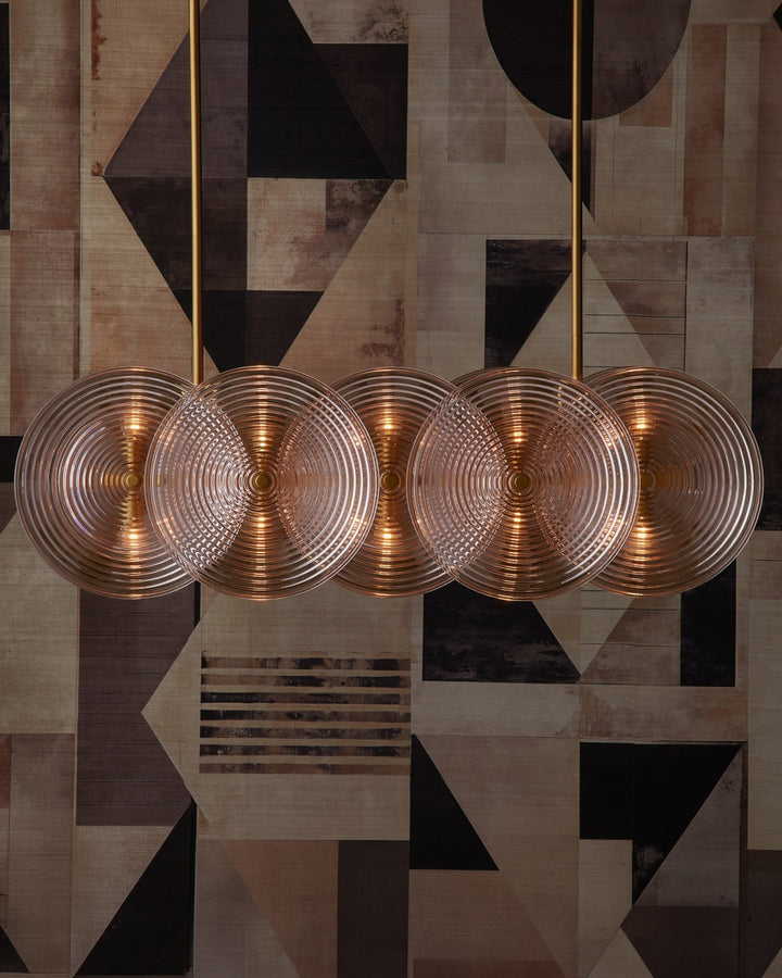 Chandeliers Whirlwind Rectangular Pink Chandelier
