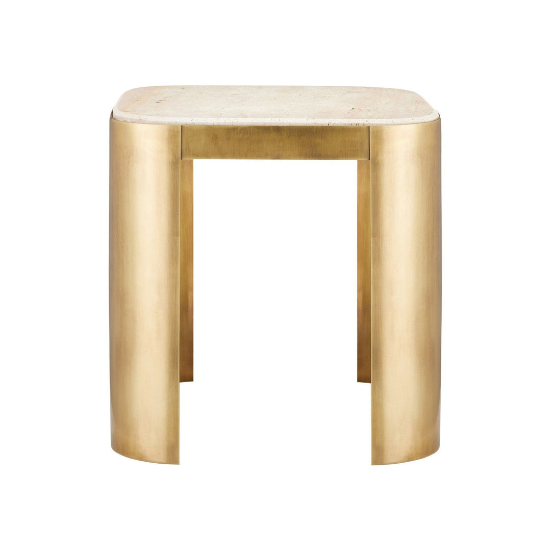 Sev Travertine Accent Table