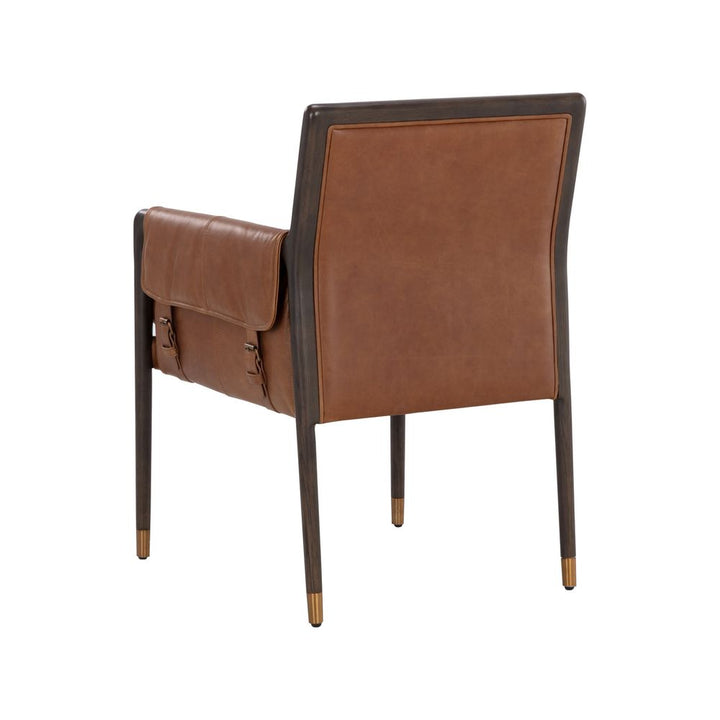 Mauti Dining Armchair - Brown - Shalimar Tobacco Leather