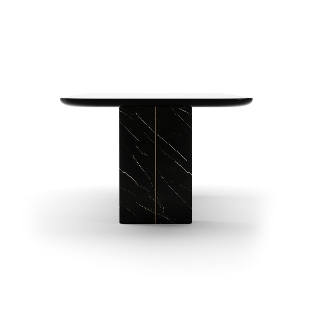 Overlap Rectangle Dining Table Dark - image 4