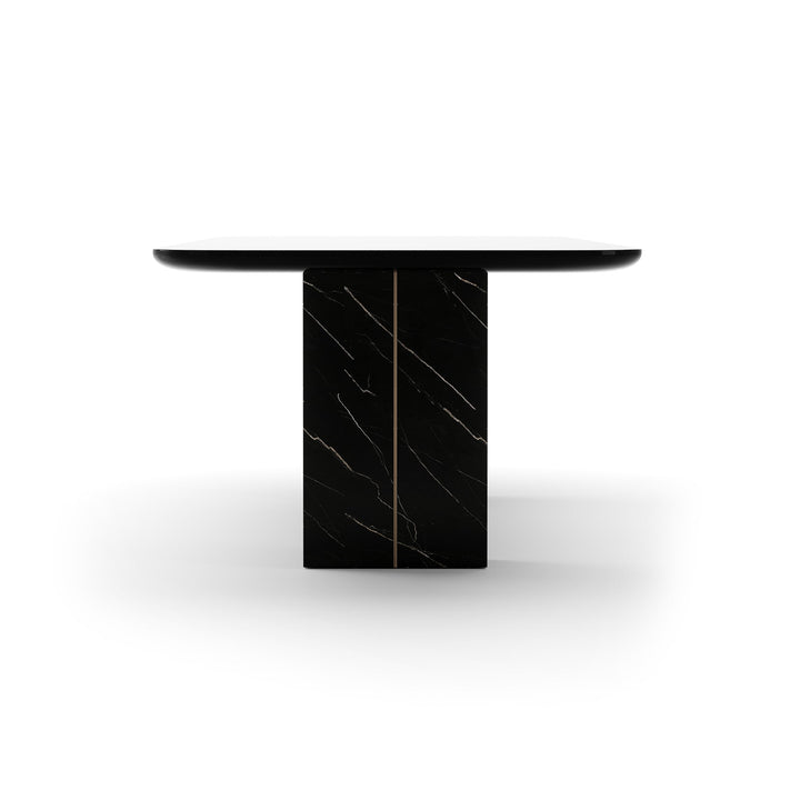 Overlap Rectangle Dining Table Dark - image 4