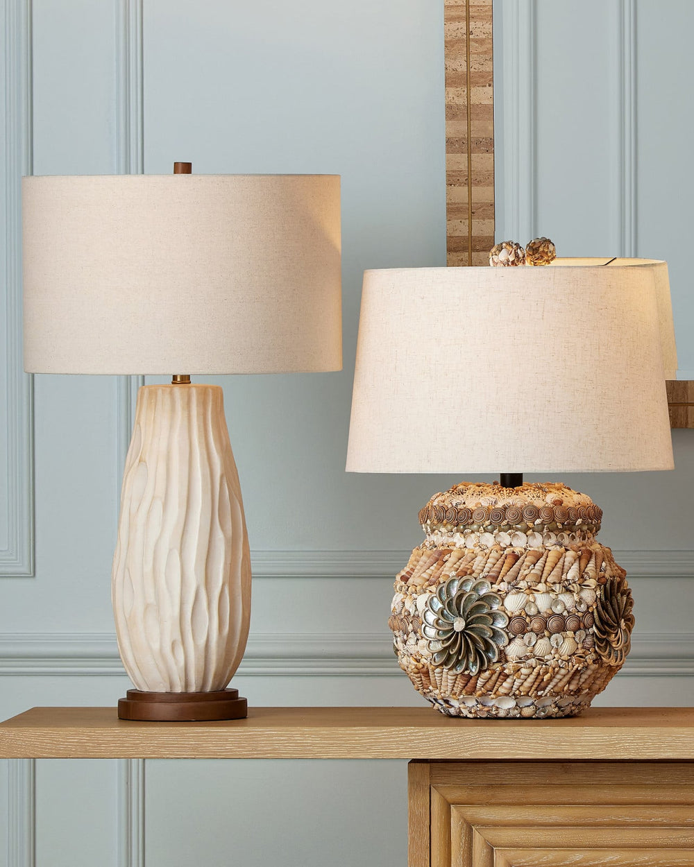 Table Lamps Water-borne White Table Lamp