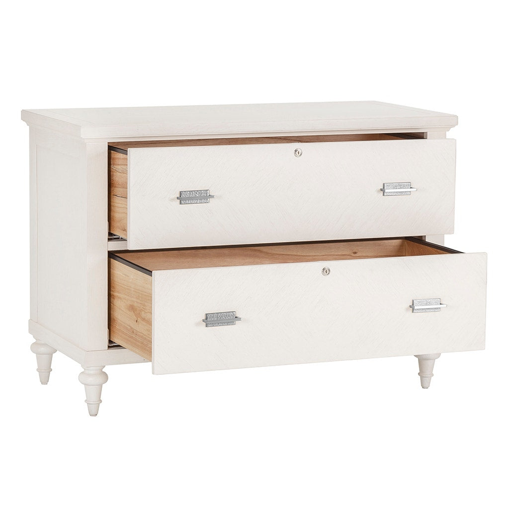 Portofino Lateral File - Linen - White Oak Solids