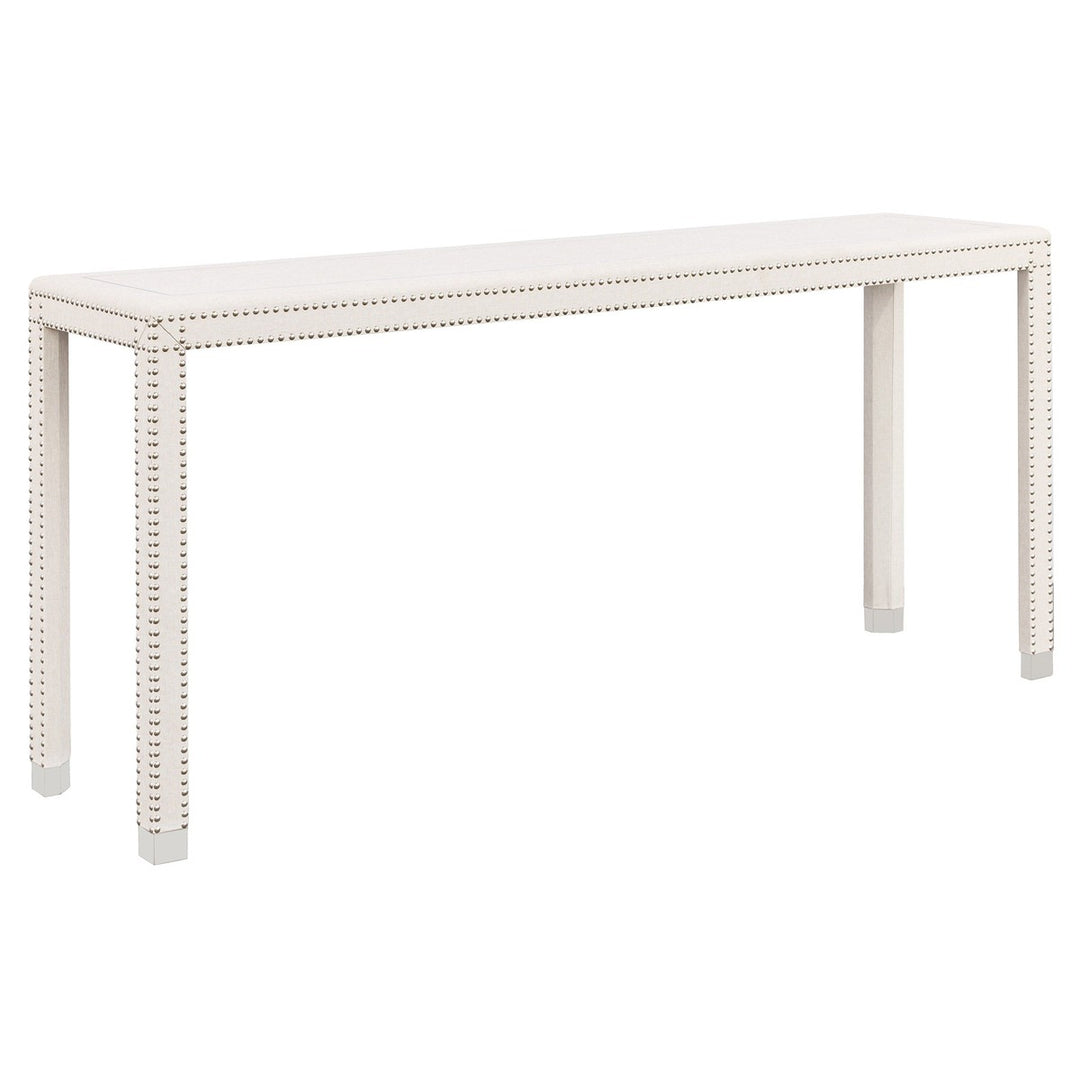 Beverly Console Table - Nickel - Rubberwood Solids