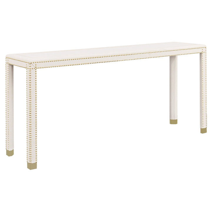 Beverly Console Table - Brushed Brass - Rubberwood Solids