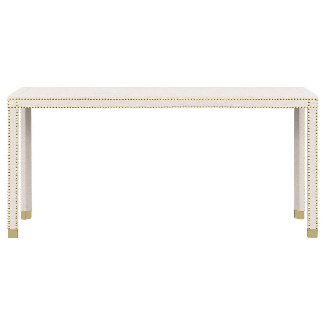 Beverly Console Table - Brushed Brass - Rubberwood Solids