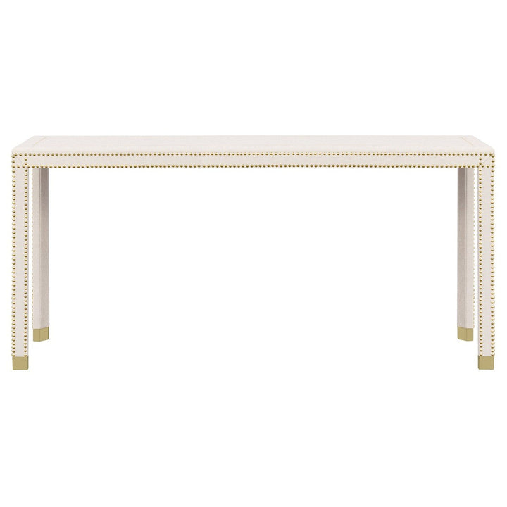 Beverly Console Table - Brushed Brass - Rubberwood Solids