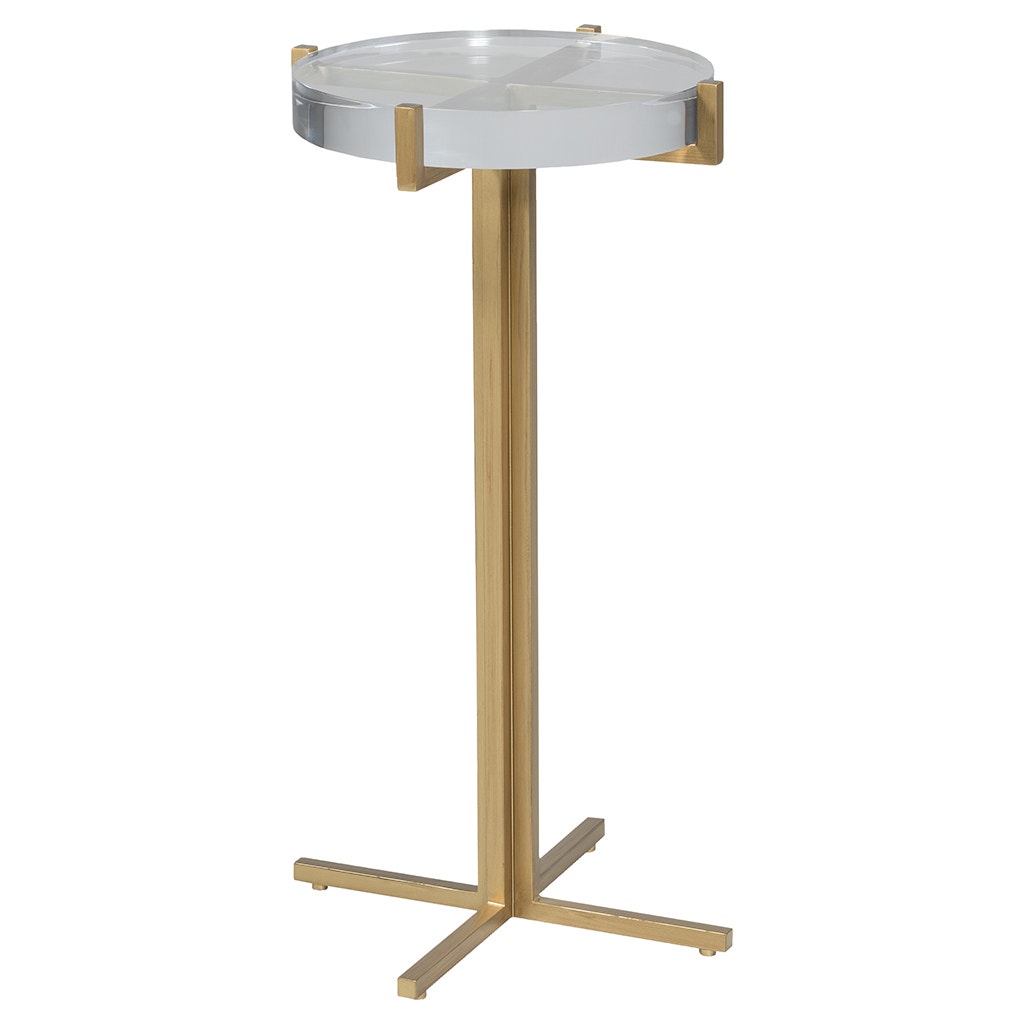 Lindsay Drink Table - Gold - Metal Frame,Acrylic