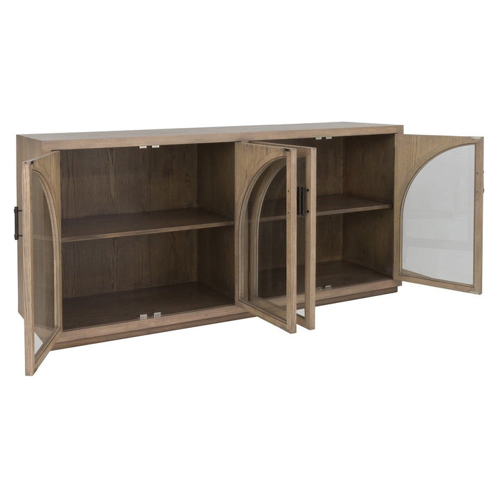 Everett Credenza - Biscotti - Red Oak