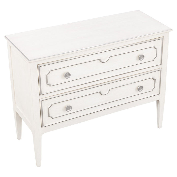 Camille Chest - Linen - Walnut Solids