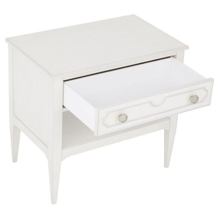 Camille Nightstand - Linen - Walnut Solids