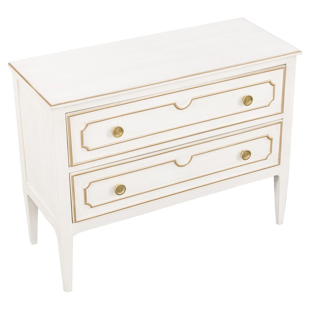 Camille Chest - Linen - Walnut Solids