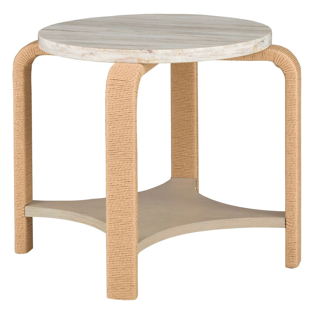 Alchemy End Table - Biscotti - Red Oak Solids and Marble