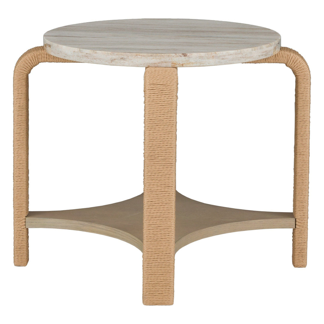 Alchemy End Table - Biscotti - Red Oak Solids and Marble