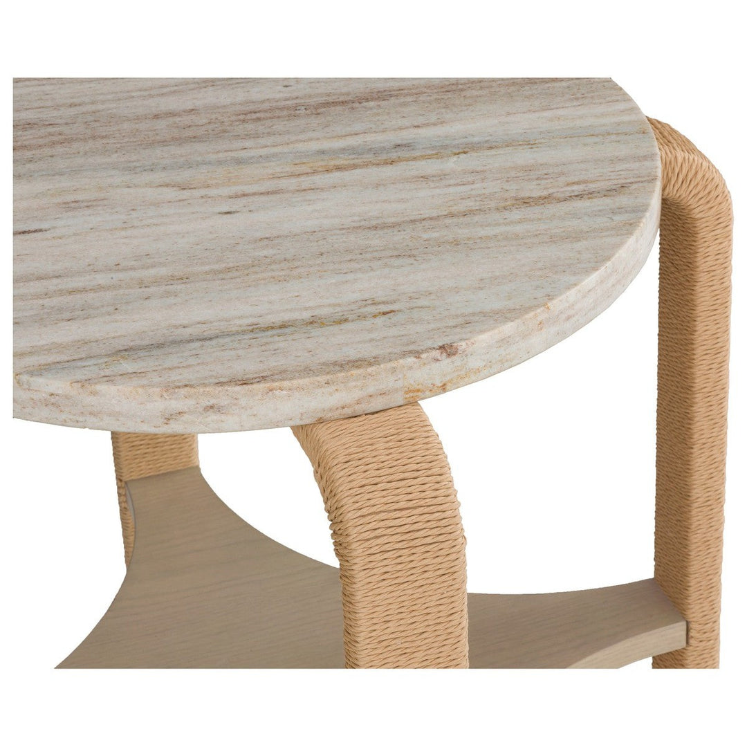 Alchemy End Table - Biscotti - Red Oak Solids and Marble