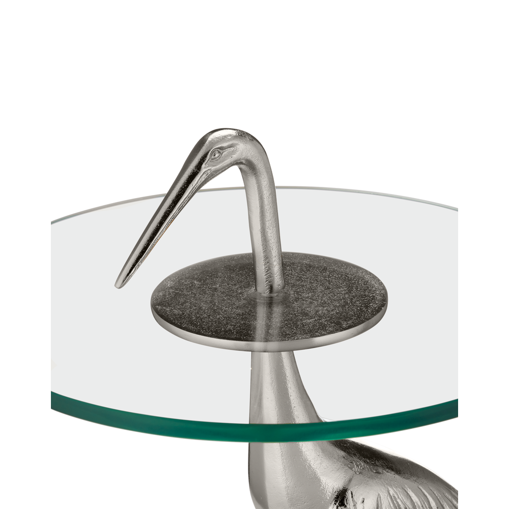 Side Tables Crane Silver Accent Table