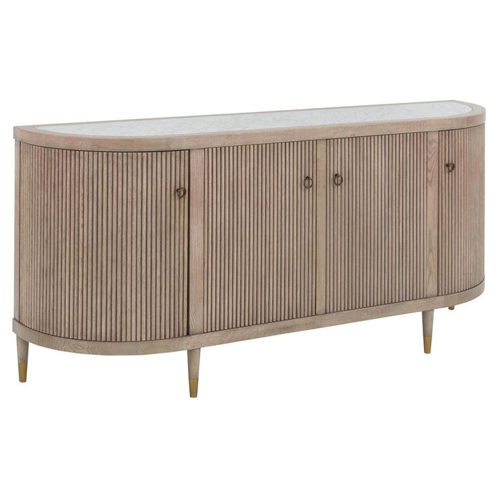 Everett Credenza - Biscotti - Marble