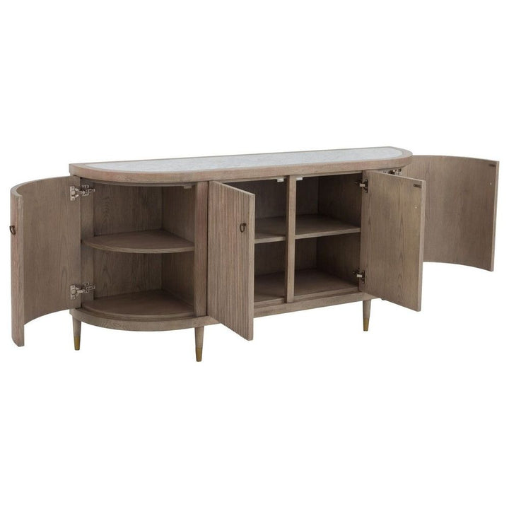 Everett Credenza - Biscotti - Marble